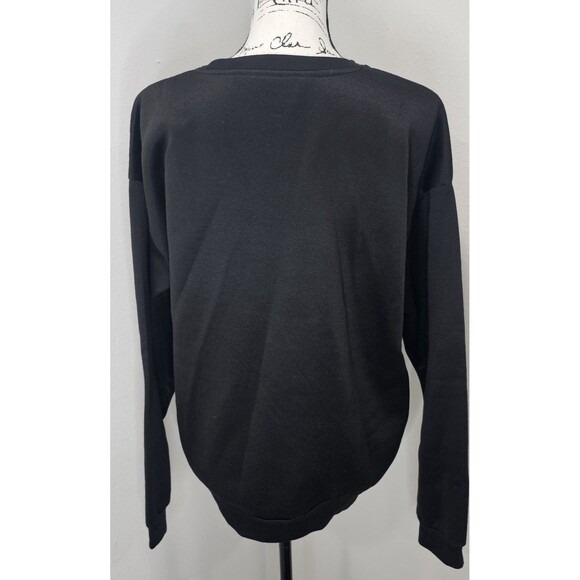 Frog & Mushroom Give Me The Beat Boys Print Crew Neck Sweatshirt Black Size L - Picture 6 of 12